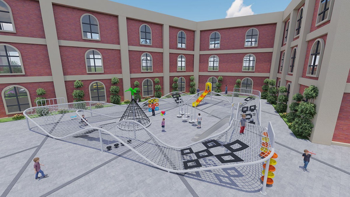 Large-scale physical climbing net playground equipment for kindergarten courtyard Large-scale physical climbing net playground equipment for kindergarten courtyard