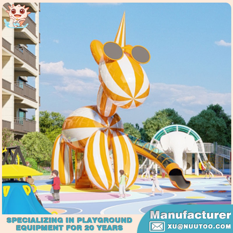 Custom playground equipment manufacturer designed unicorn playgrounds