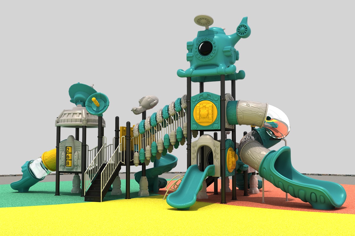 outdoor playground slide Space Airplane Playground Slide for Fun (3)