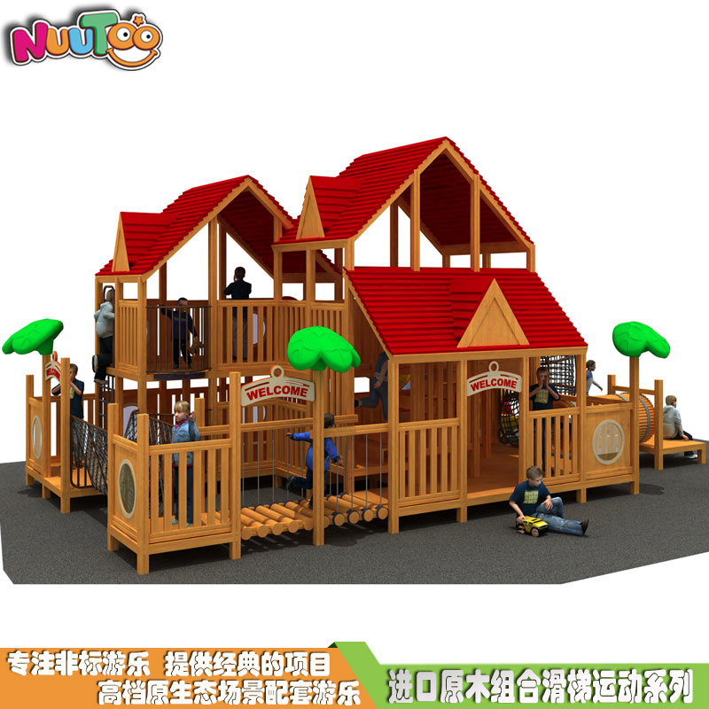 Combination slide + solid wood combination slide + wooden combination slide + Non-moving Amusement Facilities-14
