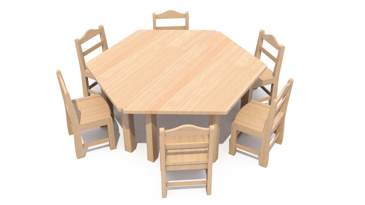 Kindergarten desk and chairs (5) Kindergarten desk and chairs (5)