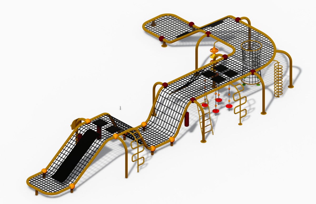 Panoramic display of wavy climbing playground equipment-4 Panoramic display of wavy climbing playground equipment-4