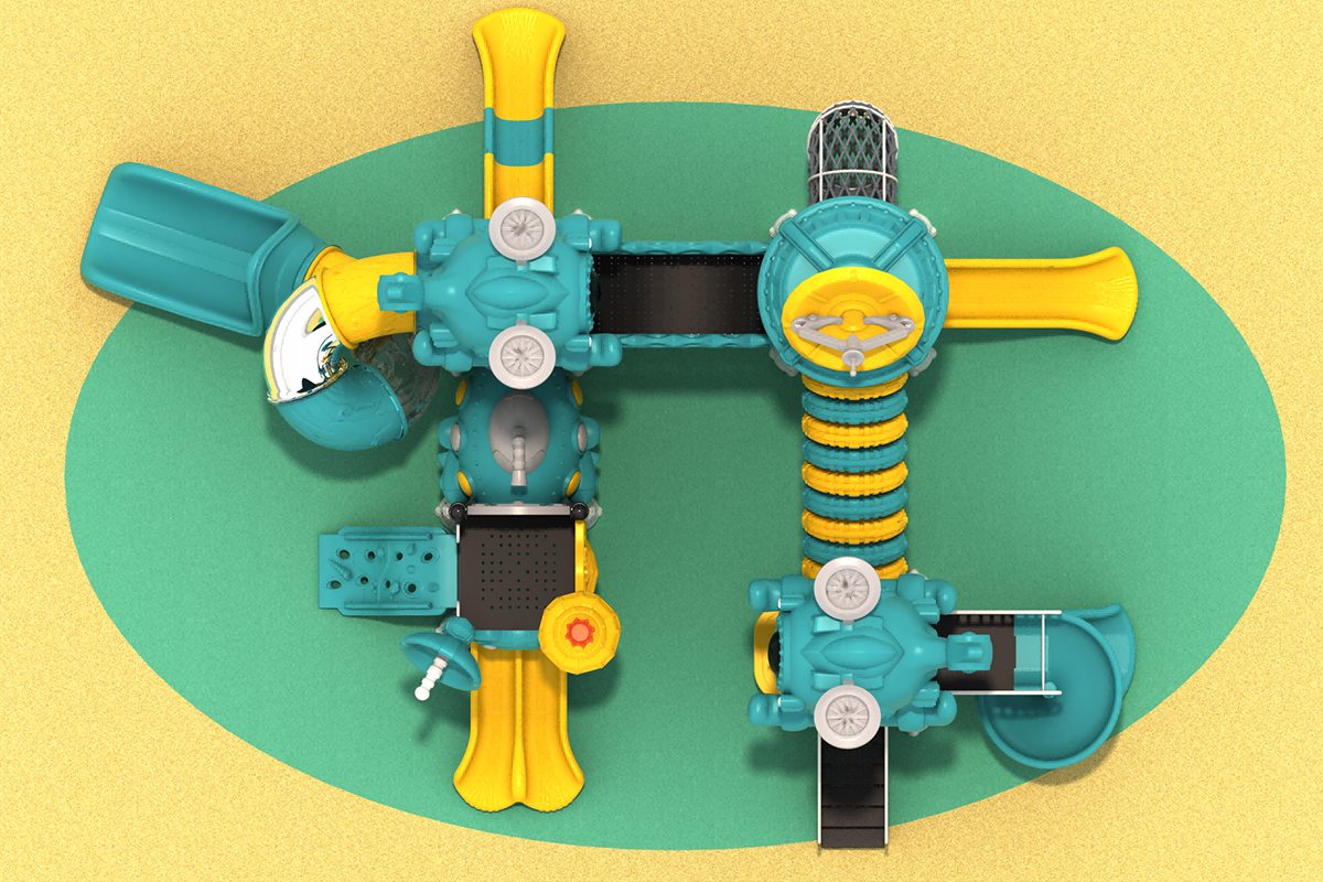 park playground slide Outdoor Playground Slide with Aircraft (1)