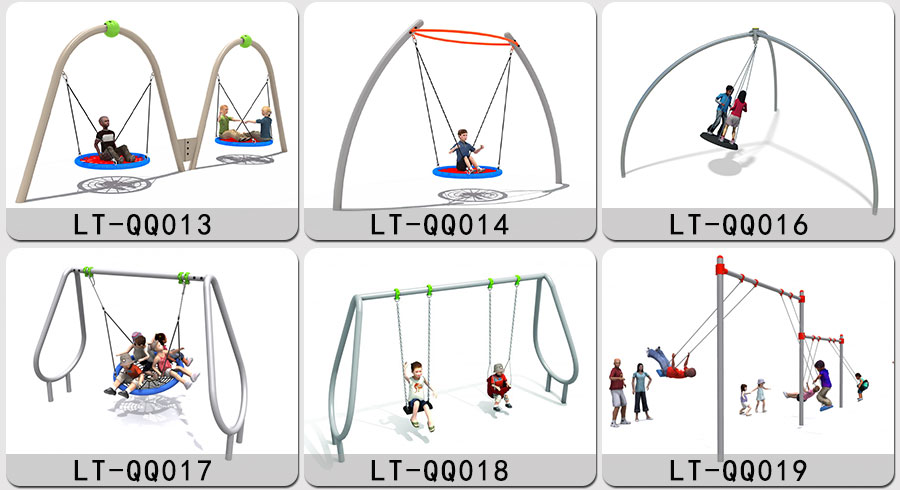 Swing + rocking horse + seesaw + swivel chair + turn horse + rocking + children's play facilities _03