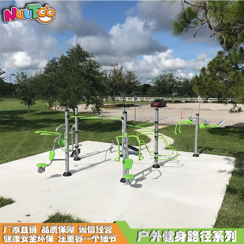 Outdoor fitness path fitness equipment double puller