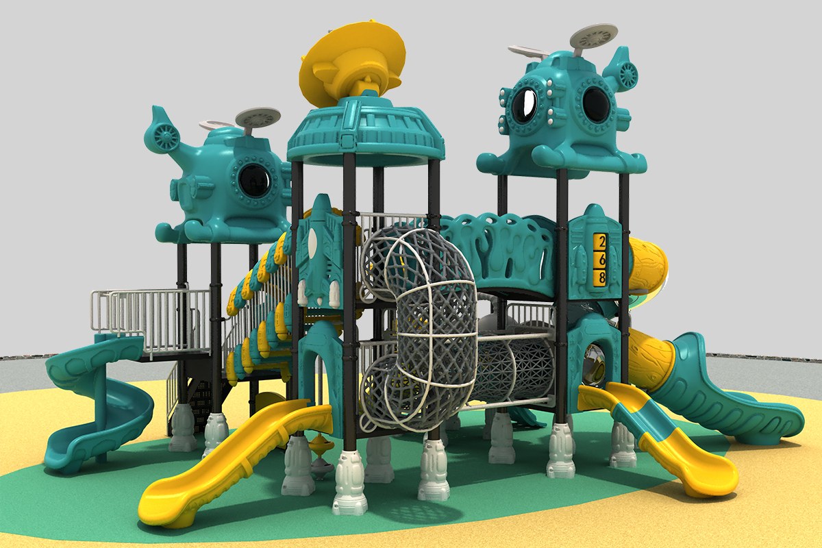 commercial playground slide Outdoor Playground Slide with Aircraft (3)