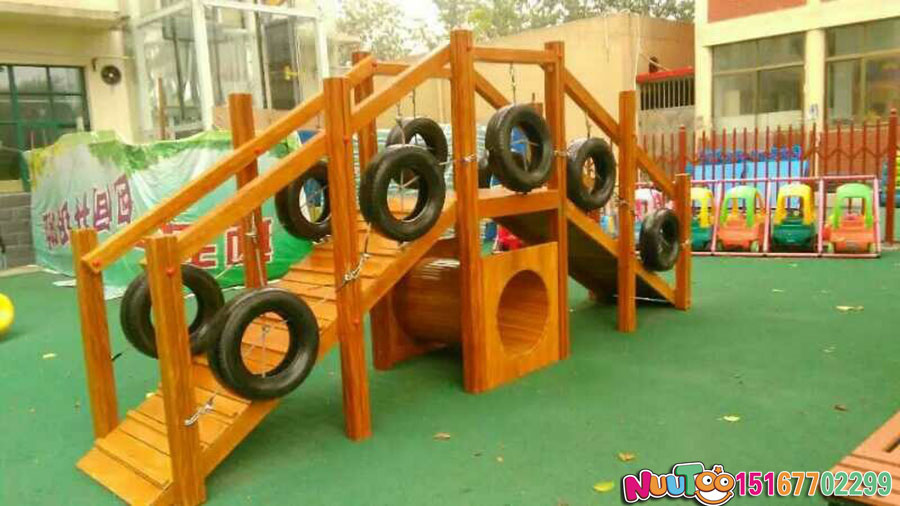 Le Tu non-standard play + wooden slides physical photos + combination slide + swing - (15)