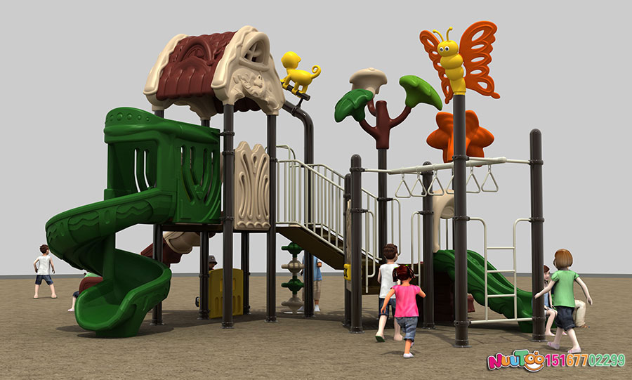 Sliding ladder + combination slide + small doctor + rides + tree house (17)