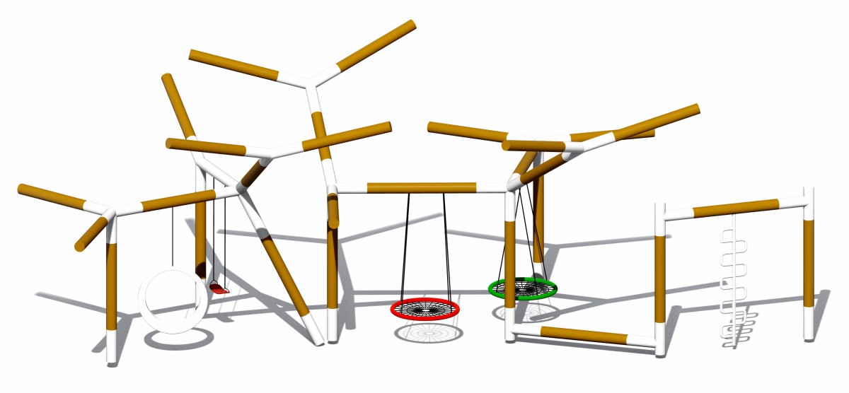 Tree branch shape outdoor swing (4) Tree branch shape outdoor swing (4)