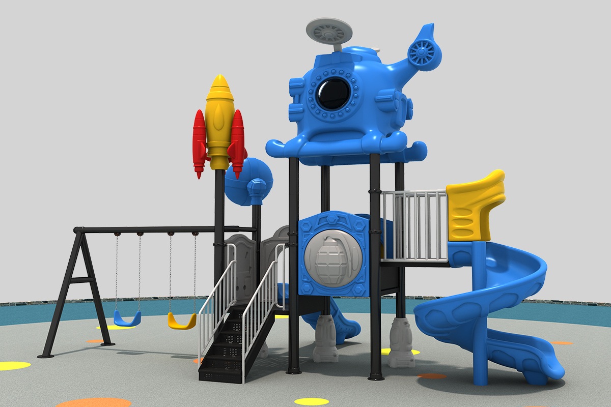 children's playground slide Space Plane Playground Slide for Parks (3)