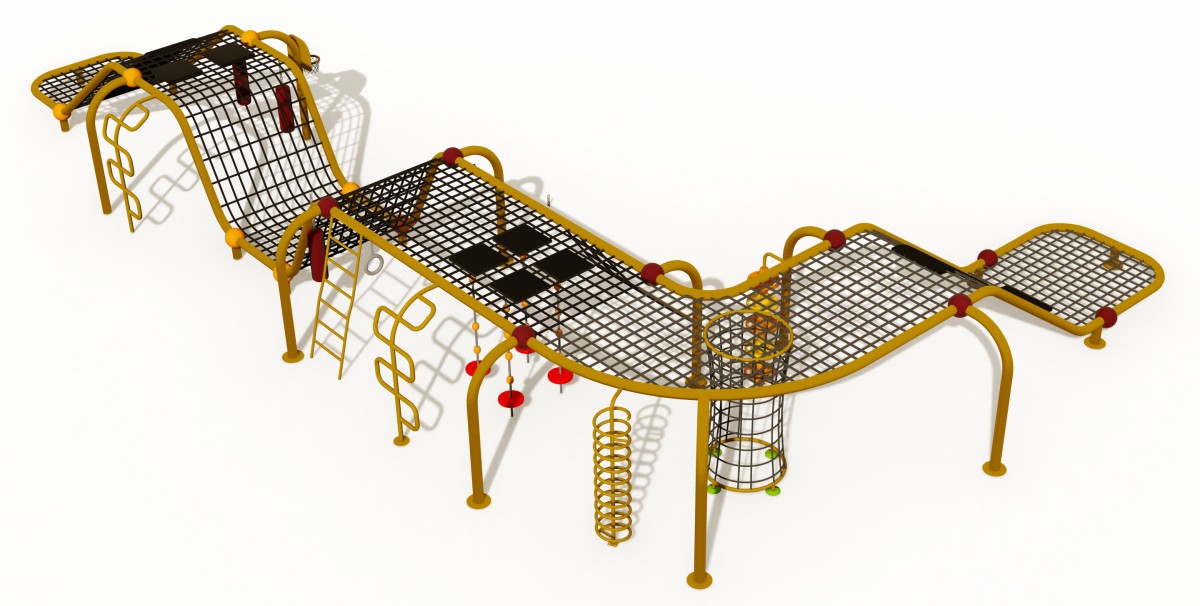 Panoramic display of wavy climbing playground equipment-2 Panoramic display of wavy climbing playground equipment-2