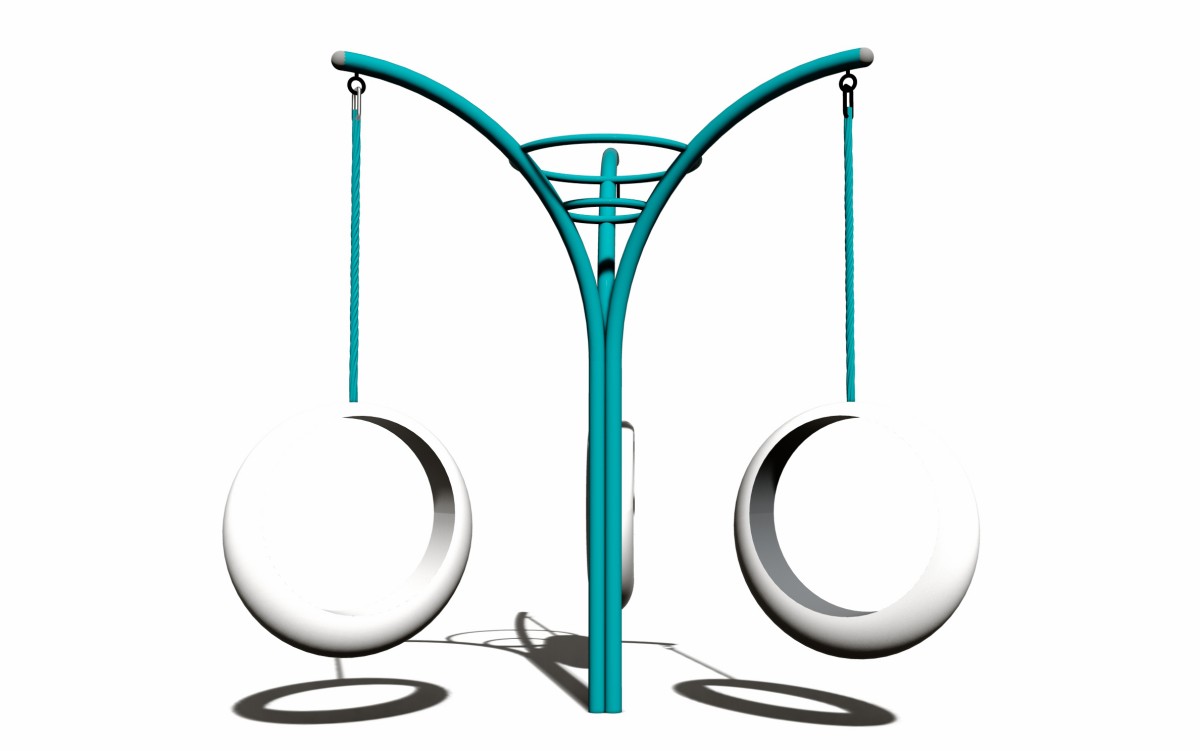 Outdoor playground swing with moon seat (1) Outdoor playground swing with moon seat (1)