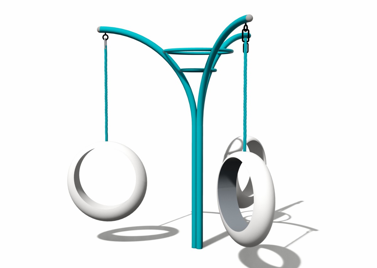 Outdoor playground swing with moon seat (2) Outdoor playground swing with moon seat (2)