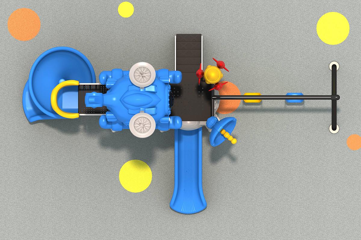 playground slide set Space Plane Playground Slide for Parks (1)