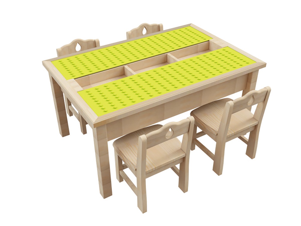 Kindergarten desk and chairs (4) Kindergarten desk and chairs (4)