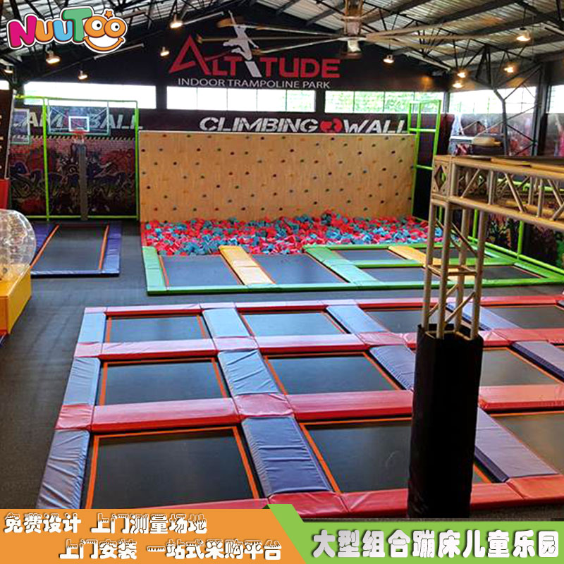 Real case display of indoor large trampoline park trampoline manufacturer LT-BC001