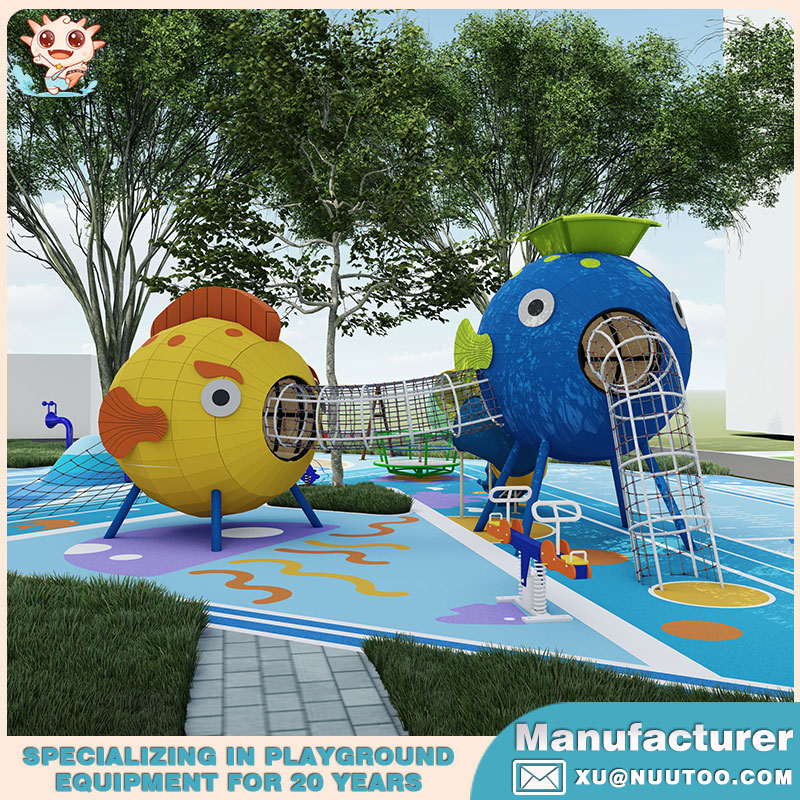 Professional Outdoor Playground Manufacturer Design Goldfish Themed Landscape Playground