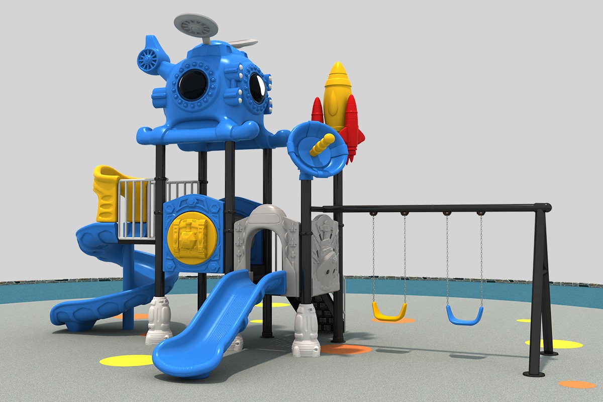 outdoor playground slide Space Plane Playground Slide for Parks (2)