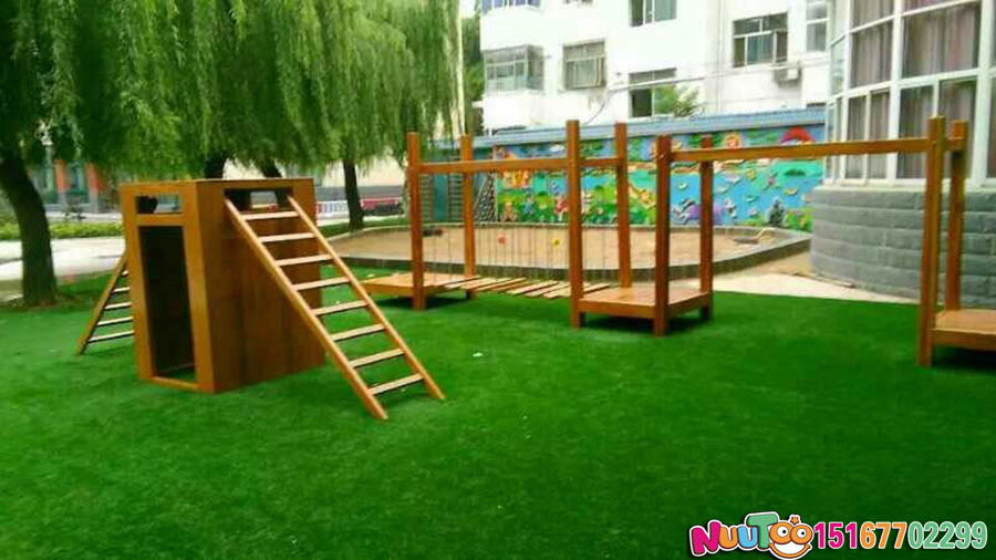 Chau non-standard travel + wooden slide real photo + combination slide + swing - (17)
