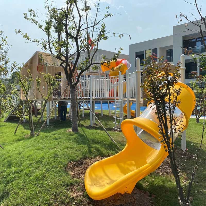 Fuyang Fangjiajing Kindergarten Outdoor Combination Slide_children's Playground Equipment Site