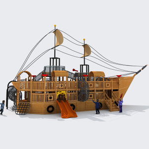 Pirate Ship Boat Playground,Pirate Ship Wooden Playground Supplier