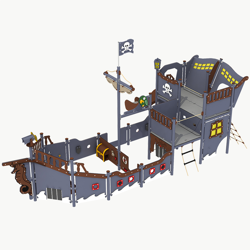 Pirate Ship Playgrounds,Wooden Pirate Ship Playground Factory