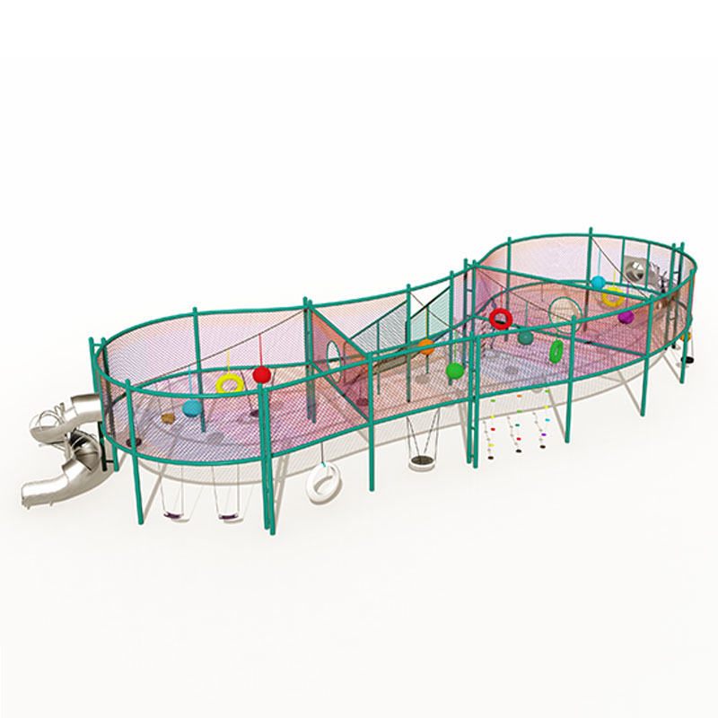 Outdoor Rope Trampoline and Climbing Frame