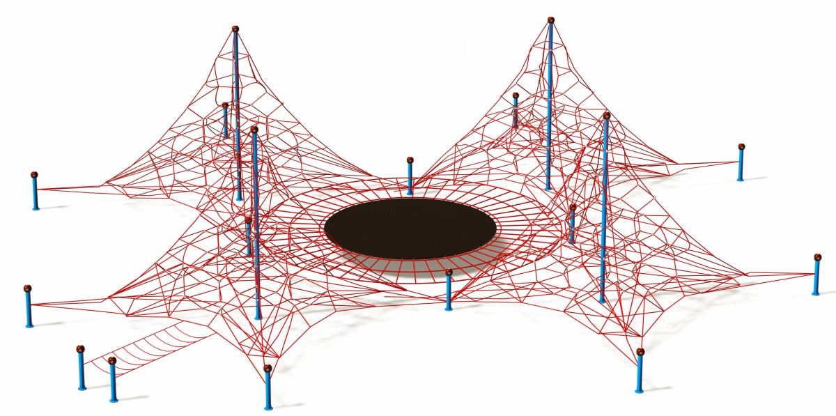 Panoramic display of outdoor children's net climbing frame-1