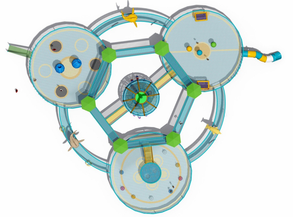 15. Large Rope Playground Structure -5
