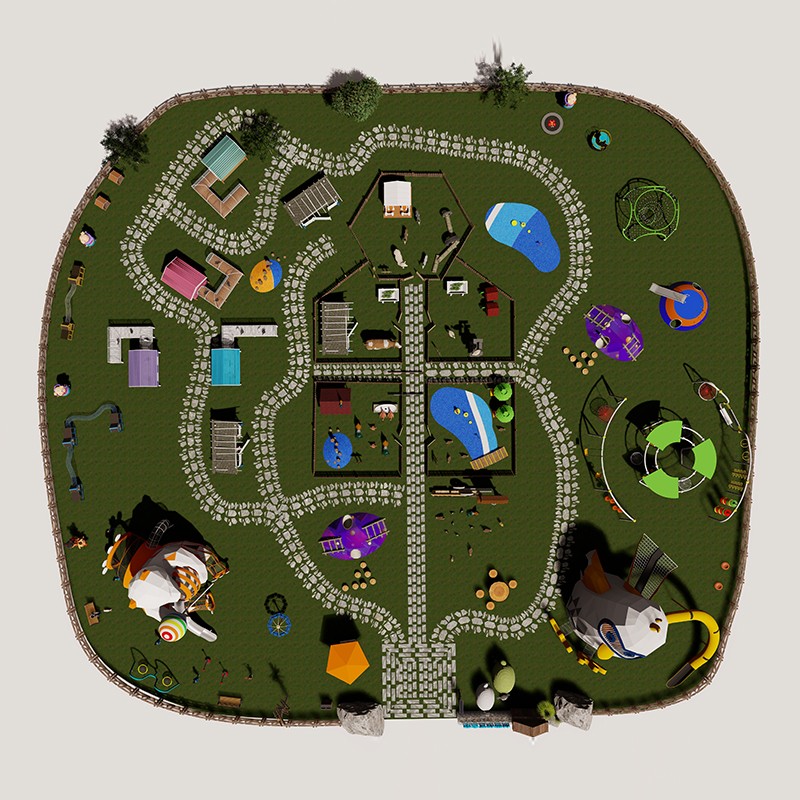 ​​Kids-Friendly&Modular Poultry Pet Playground