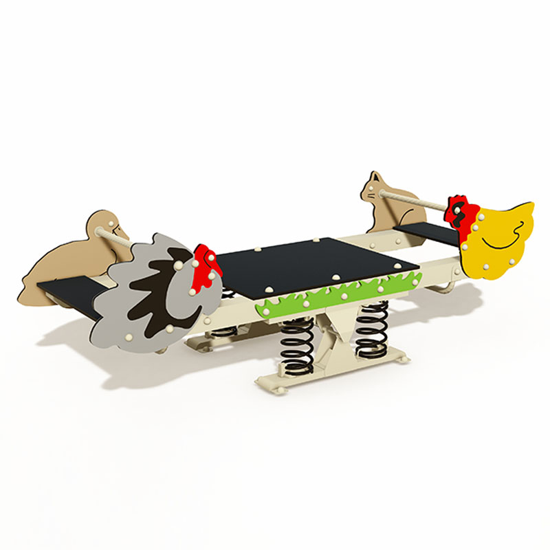  Farm Animal-Themed Outdoor Wooden Seesaws