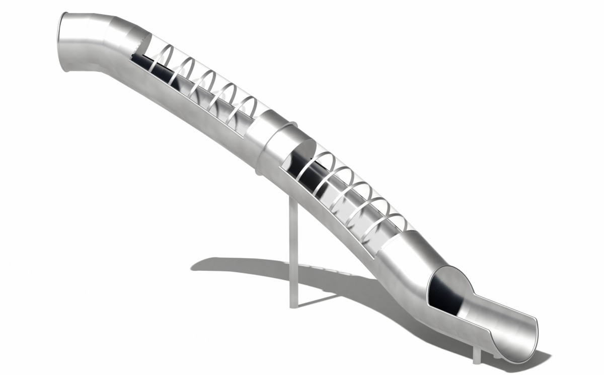 6.Outdoor playground stainless steel slides (2)