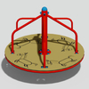 Colorful All-Weather Kids Playground Roundabout | Durable Outdoor Fun​