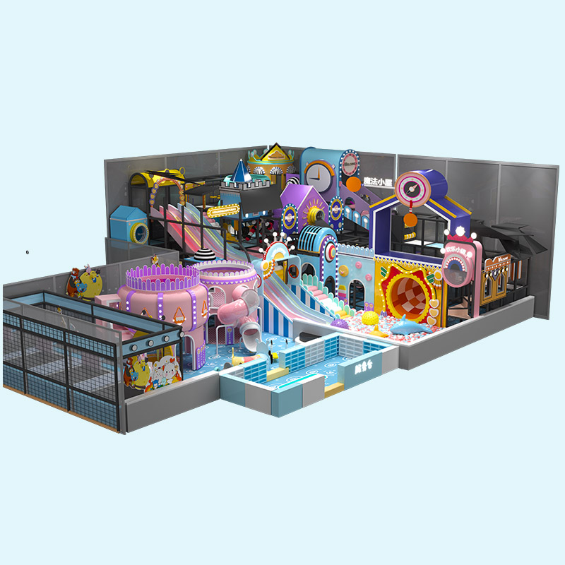 Macaron Series Pastel Colored Maze Indoor Playground 