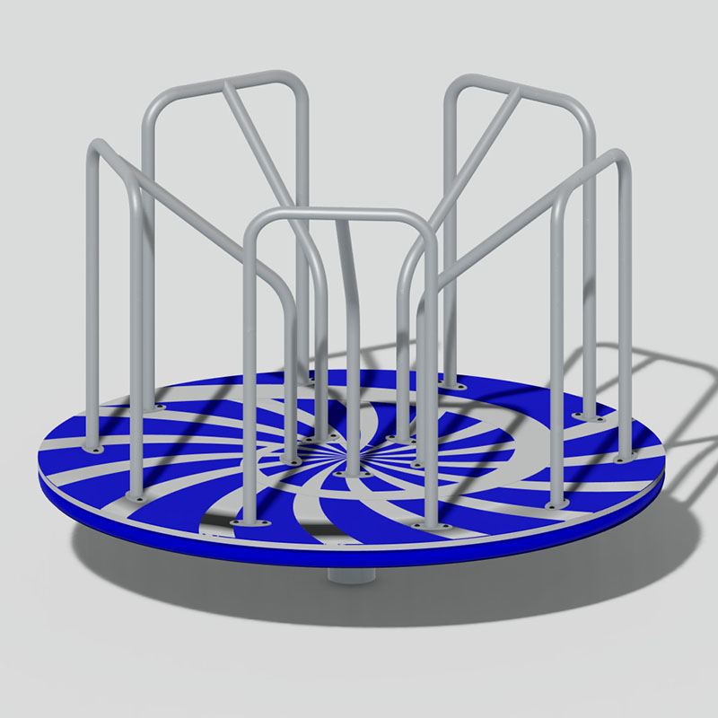 Durable Galvanized Steel And Pe Board Round Playground Spinner for Safe Outdoor Outdoor Playground 