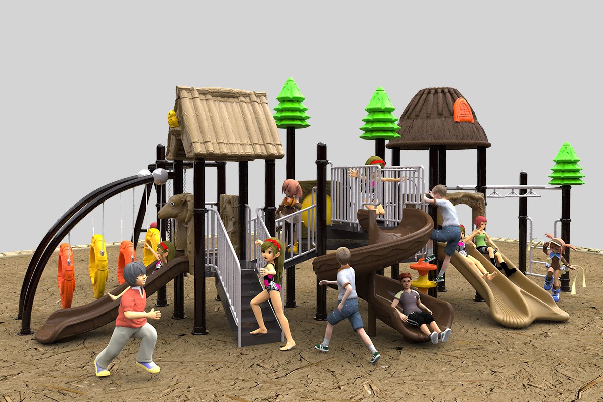 Community park outdoor slide playground (1)