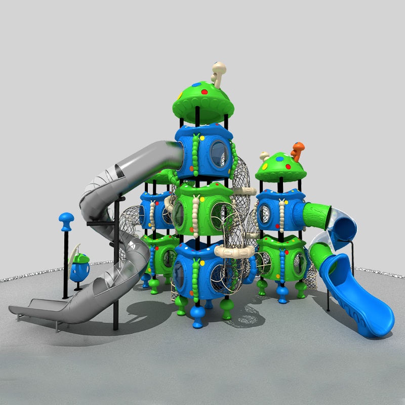 Eco-Friendly Children's Mushroom Slide with Recycled Materials