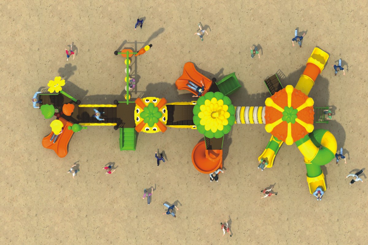 outdoor playhouse with slide (3)