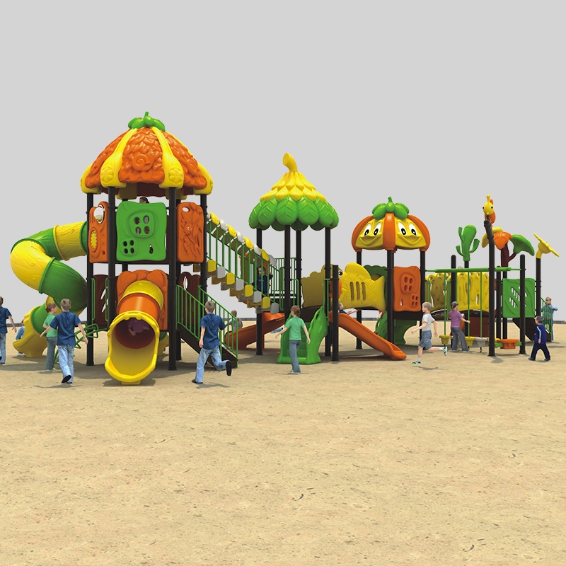 Educational Playground Slide with Forest Theme for Outdoor