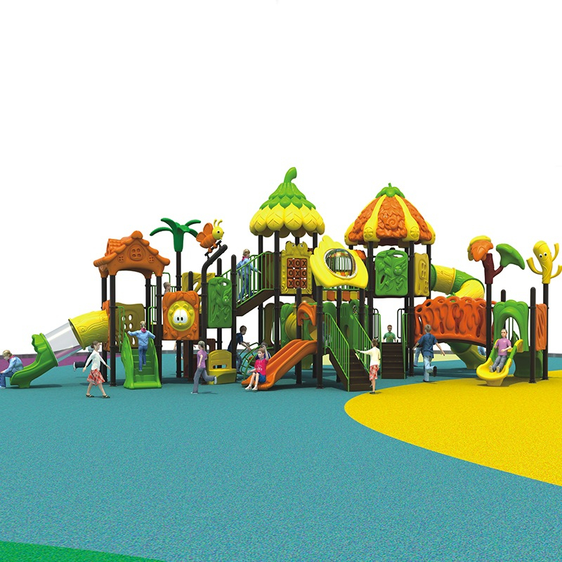 Adventure-Ready Children's Playground Slide with Forest Design