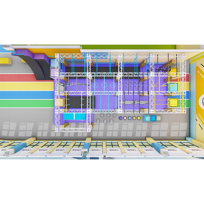 Custom Ninja Warrior Indoor Obstacle Course Training System