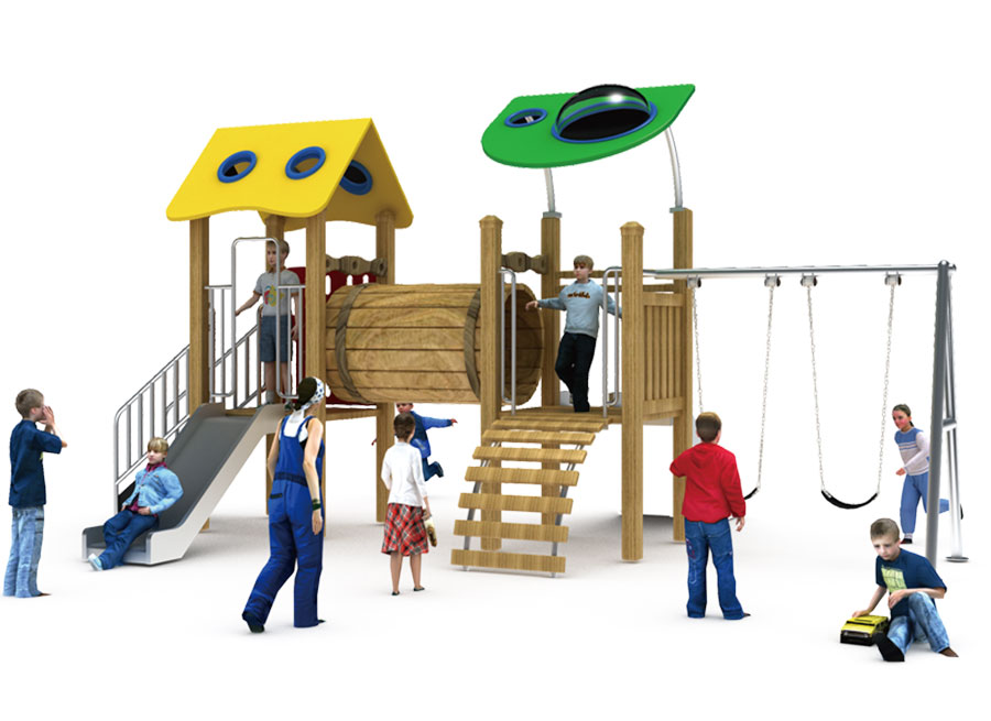 Combination slide + amusement equipment + small doctoral + slide + log plane + stainless steel combination slide 37