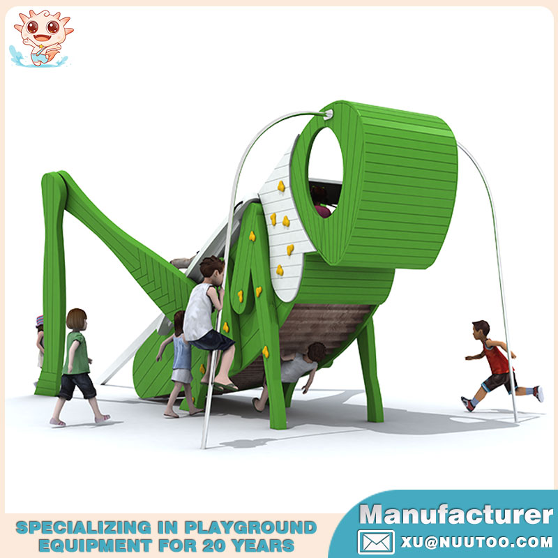 Custom Kids Playground Manufacturer Produces Safe Grasshopper Playground