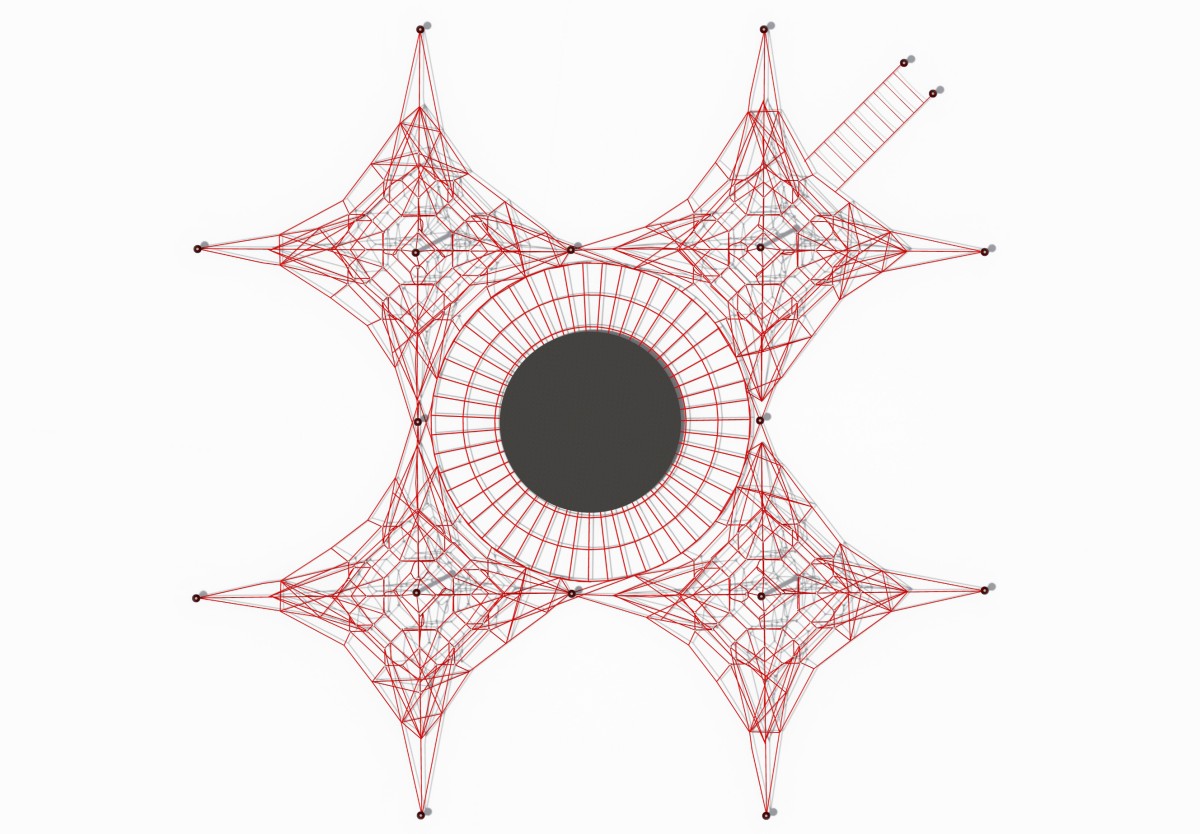 Panoramic display of outdoor children's net climbing frame-5