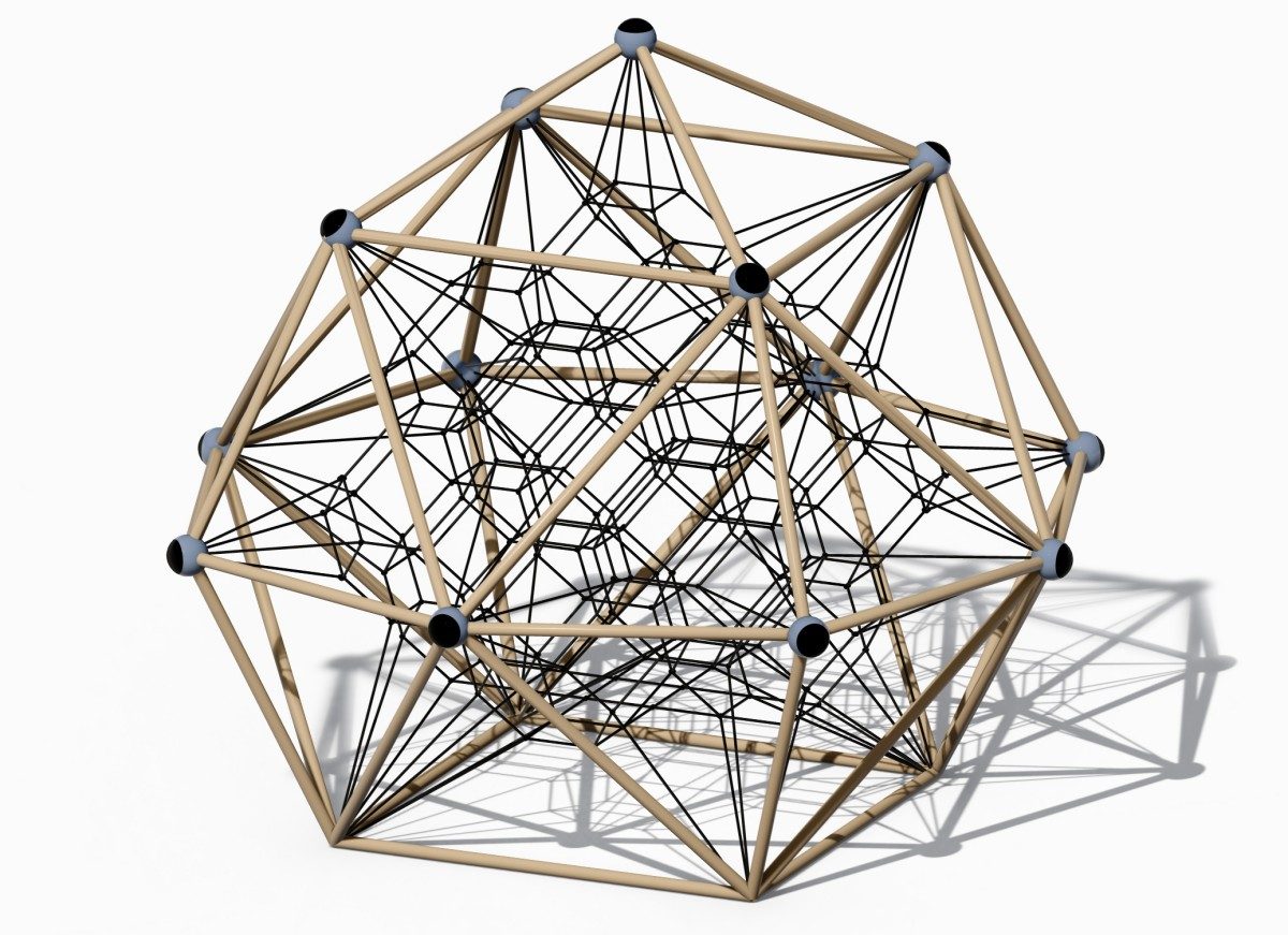 Panoramic display of Geometric Metal Playground Climbers-4