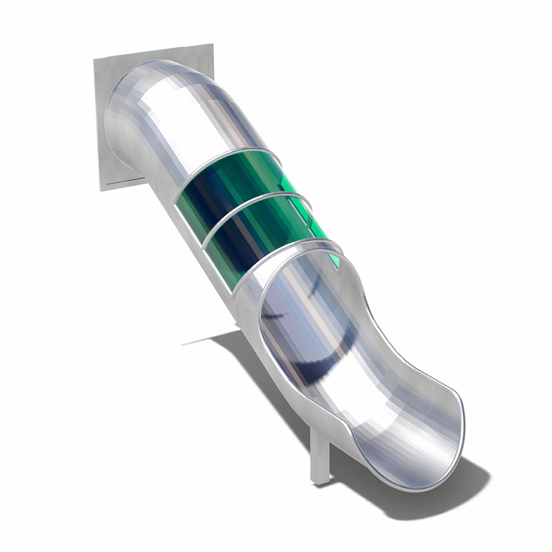 Tube-Style Stainless Steel Slide with Green View Windows