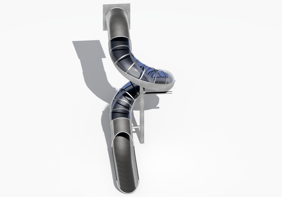 1.Playground stainless steel slides (2)