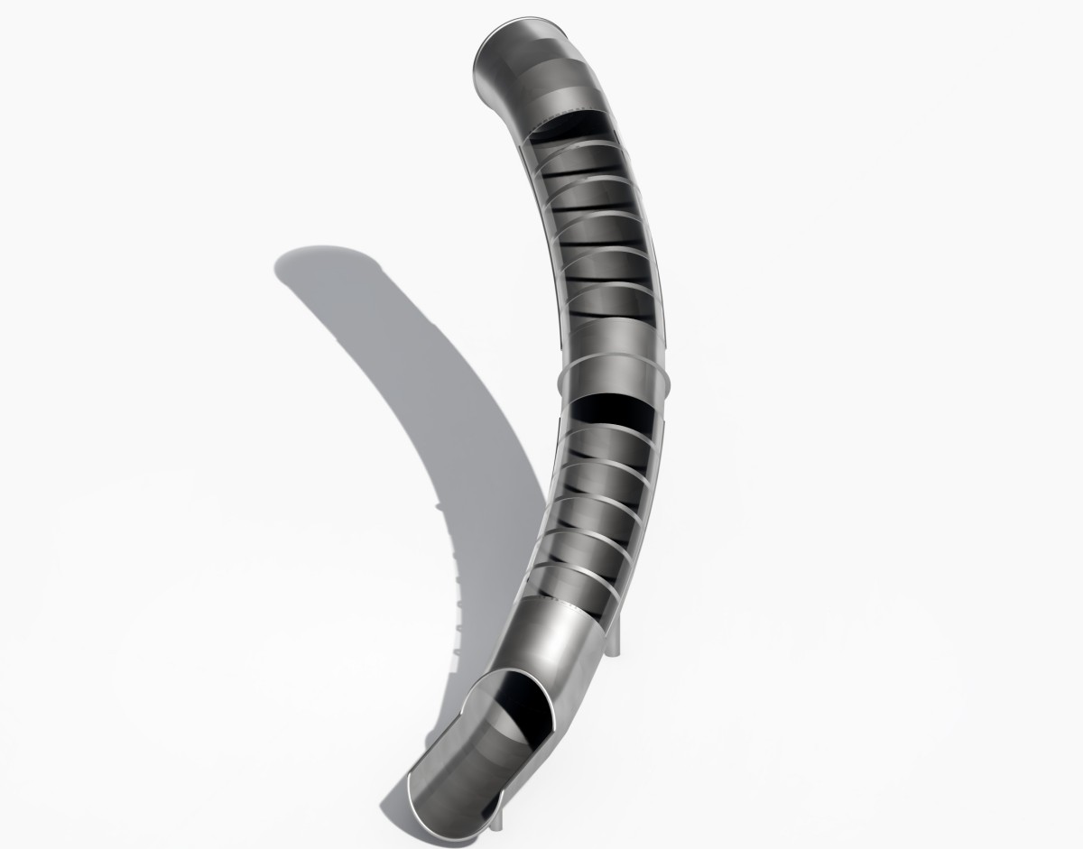 6.Outdoor playground stainless steel slides (4)