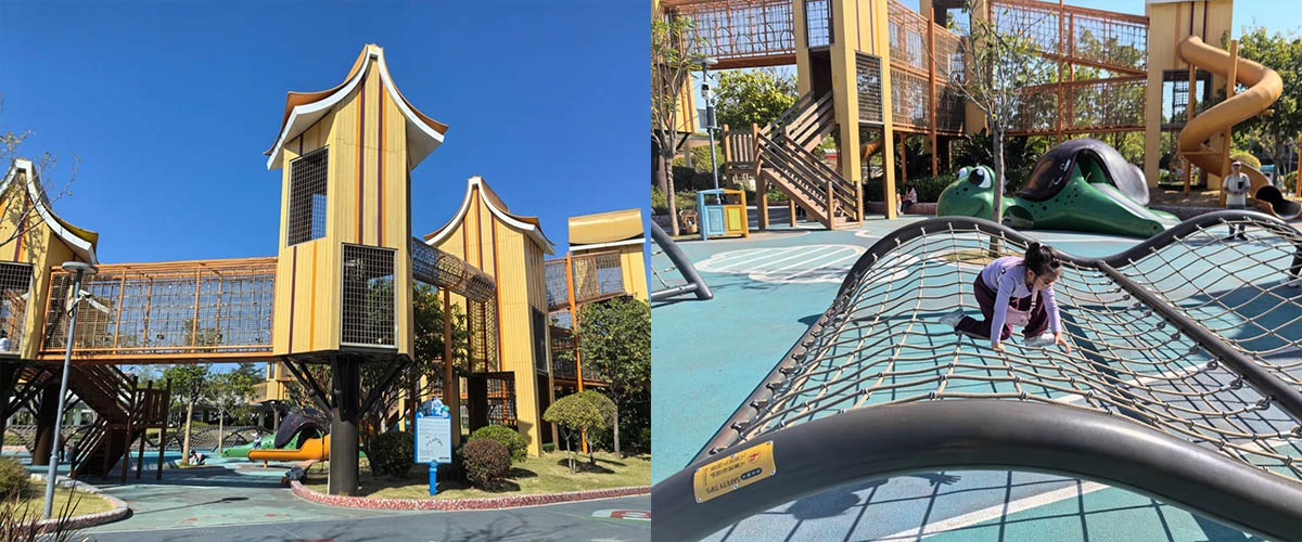 Safe and fun children's playground equipment for commercial use