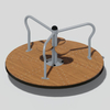 Non-Slip Grip Handles on Safety-Tested Kids Playground Roundabout​